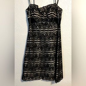 Black and Tan Lace Dress